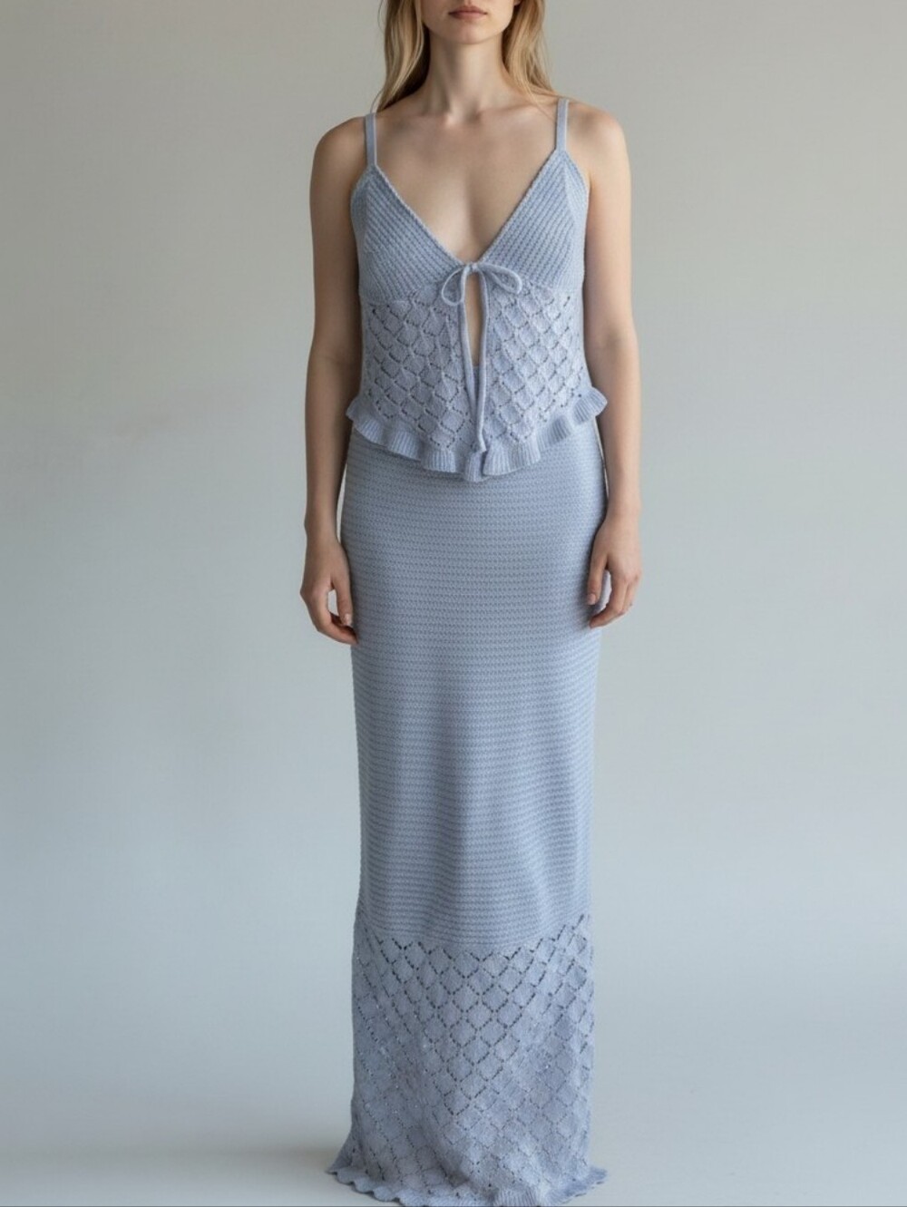 Olive & Oak two-piece set strappy camisole top/matching long skirt